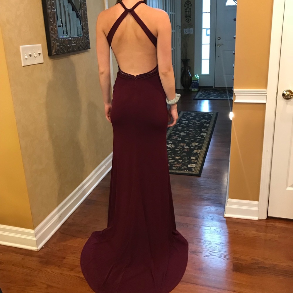 Maroon prom dress